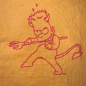 Yellow bart Simpson neff cropped tee xl